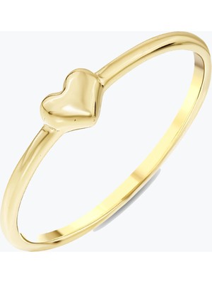 Goldium Jewellery Minimal Kalplı Yüzük