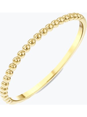 Goldium Jewellery Minimal Sıra Toplu Yüzük