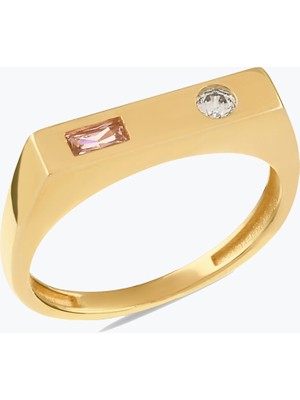 Goldium Jewellery Renklı Taşlı Minimal Yüzük