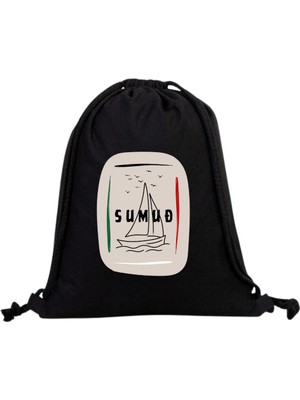 Dekim Moda "sumud" Baskılı Ham Bez Sırt Çantası %100 Pamuk