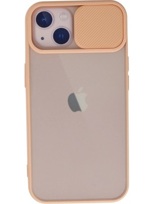 The Gencoo Iphone 13 Kılıf Palm Buzlu Kamera Sürgülü Silikon - Pembe