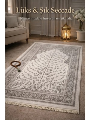 Okan Halıcılık Premium Lüks Viskon Seccade - 100 Tarak Sık Dokuma, Ipeksi Dokulu, Makinede Yıkanabilir (75X125 Cm)