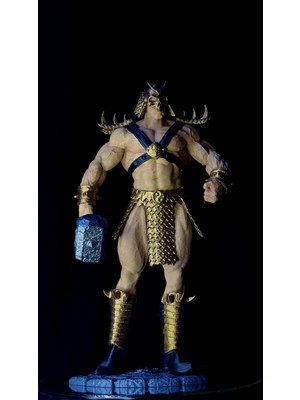 Arez Figür Mortal Kombat Shao Kahn Figür 26 cm El Boyama Koleksiyonluk Dekoratif 3D Baskı