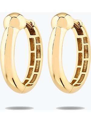Goldium Jewellery Altın Minimalist Küpe