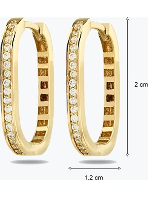 Goldium Jewellery Altın Taşlı Küpe