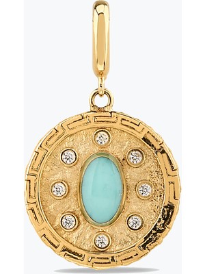 Goldium Jewellery Mavi Madalyon Charm