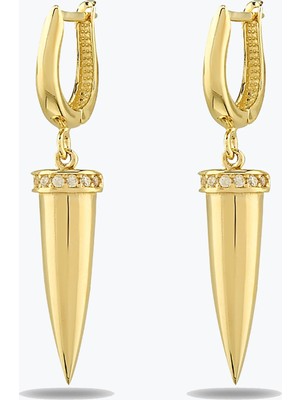 Goldium Jewellery Taş Detay Mini Boy Mona Küpe