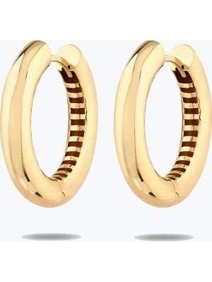 Goldium Jewellery Altın Bomb Halka Küpe