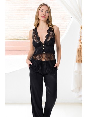 NBB Dantelli Büstiyer Pijama Takımı 3007