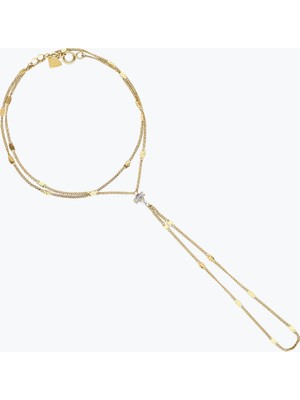 Goldium Jewellery Minimal ve Baget Taşlı Aynalı Zincir Tek Tur Şahmeran