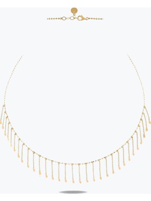 Goldium Jewellery Mini Gurmet Zincir Detaylı Şaheser Kolye