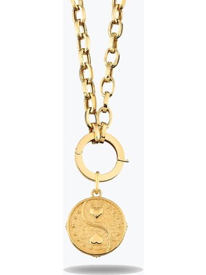 Goldium Jewellery Altın Kalpler Charm Kolye