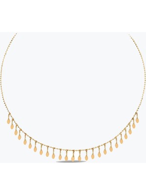 Goldium Jewellery Özel Tasarım Oval Pullar Kolye