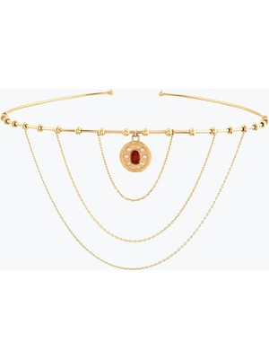 Goldium Jewellery Madalyon Uç Modern Gotik Choker