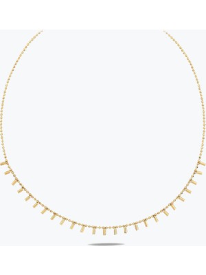 Goldium Jewellery Özel Tasarım Minimal Silindir Kolye