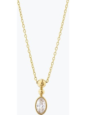 Goldium Jewellery Oval Taşlı Toplu Kolye