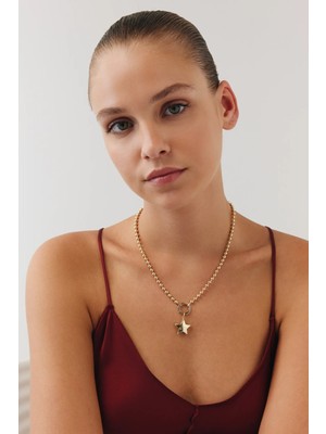 Goldium Jewellery Top Zincir Yıldız Charm Kolye