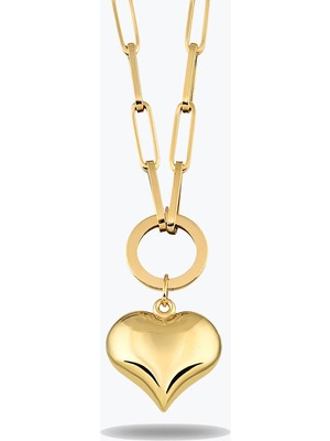 Goldium Jewellery Bomb Kalp Charm Kolye
