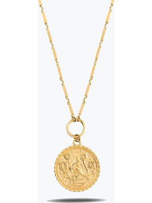 Goldium Jewellery Lale Desen Damga Kolye