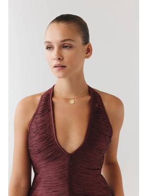Goldium Jewellery Yaşam Çiçeği Uç Tel Choker