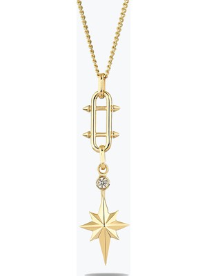 Goldium Jewellery Altın Tasarım Kutup Yıldızı Kolye