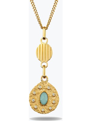 Goldium Jewellery Tasarım Asimetrik Madalyon Kolye