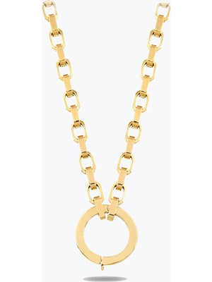 Goldium Jewellery Kalın Bakla Kolye