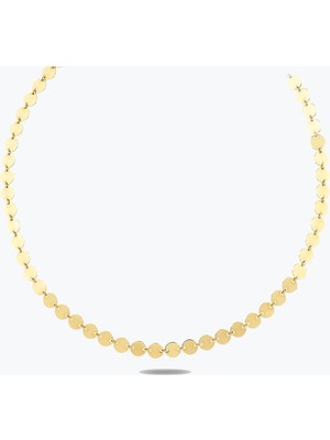 Goldium Jewellery Altın Tasarım Pullu Kolye