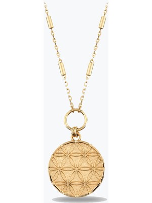 Goldium Jewellery Minimal Zincir Yaşam Çiçeği Uç Kolye