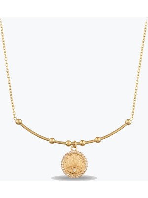 Goldium Jewellery Tasarım Göz Damga Tel Kolye
