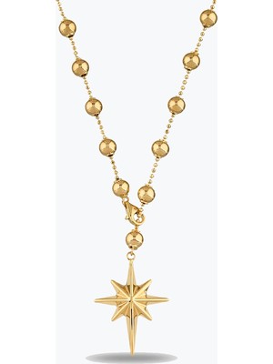 Goldium Jewellery Kutup Yıldızı Uç Top Kolye