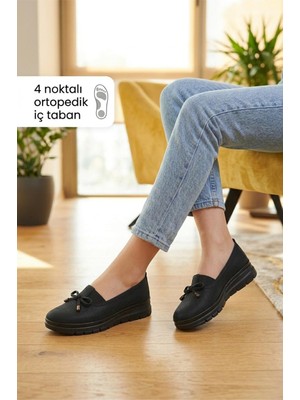 Oksit Wnt 107 Kadın Lazer Kesim 4 Noktalı Ortopedik  Günlük Loafer Anne Ayakkabı