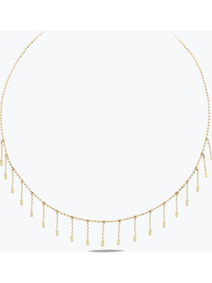 Goldium Jewellery Özel Tasarım Minimal Silindir Shakira Kolye