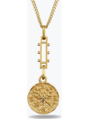 Goldium Jewellery Pusula Damga Kolye