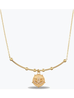 Goldium Jewellery Lotus Uç Tel Kolye