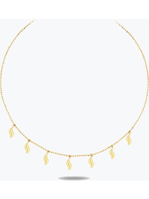 Goldium Jewellery Altın 7 Wave Kolye