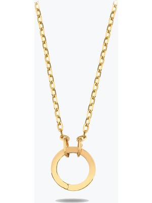 Goldium Jewellery Kalın Forse Kolye