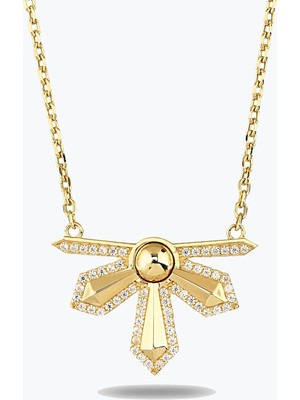 Goldium Jewellery Altın Taşlı Tasarım Kolye
