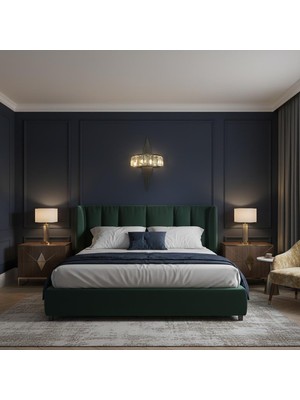 Elizim Home Lighting Taşlı Üçgen Ledli Siyah Pilli Aplik