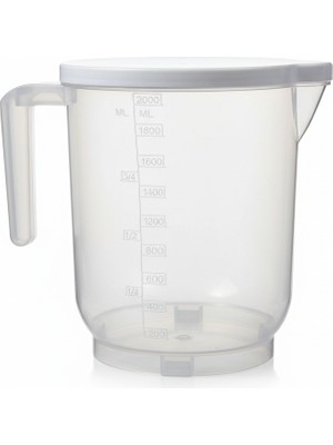 Kaia Life Pratik Mutfak Ölçü Kabı - 2 Litre Dereceli Şeffaf Hazne Bpa Free