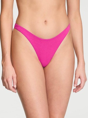 Victoria's Secret Pamuklu Yüksek Bacak Tanga Külot - Fuşya Çılgınlığı