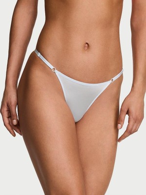 Victoria's Secret Tease Bridal Işıltılı Fiyonklu V-String Külot - Mavi