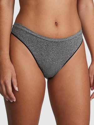 Pink Seamless Hiphugger Külot - Kırçıllı Koyu Gri