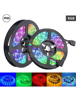 Kaia Life Rgb Şerit 5 Metre 16 Renkli Kumandalı Adaptörlü Çift Taraflı Bant
