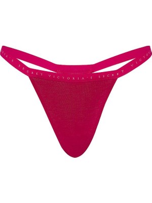 Victoria's Secret Esnek Pamuklu V-String Külot - Fuşya