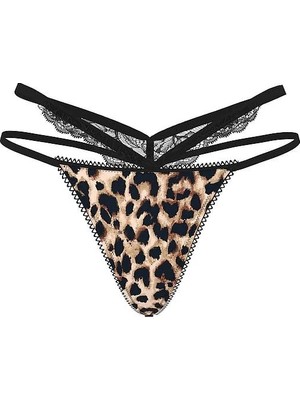 Very Sexy Dantelli Askılı V-String Külot - (Tek Renk)