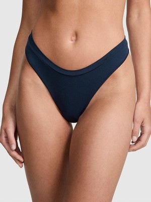 Pink Seamless Derin Bacak Kesim Tanga - Açık Lacivert