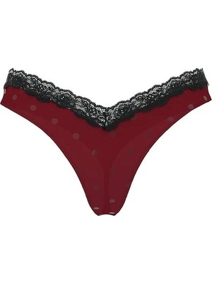 Very Sexy Dantelli Derin Bacak Kesim Tanga - (Tek Renk)