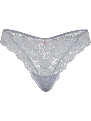 Dream Angels Dantelli Tanga - Işıltılı Gri