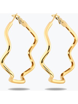 Goldium Jewellery Dalga Model Küpe